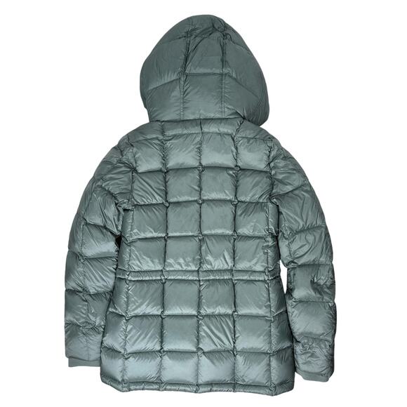 Abercrombie & Fitch Women’s Puffer Jacket Hooded Green Size M Warm Winter Coat - Picture 5 of 7